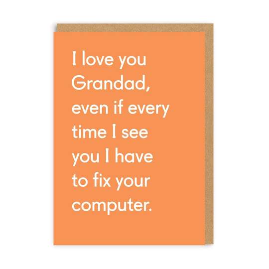 I Love You Grandad Card