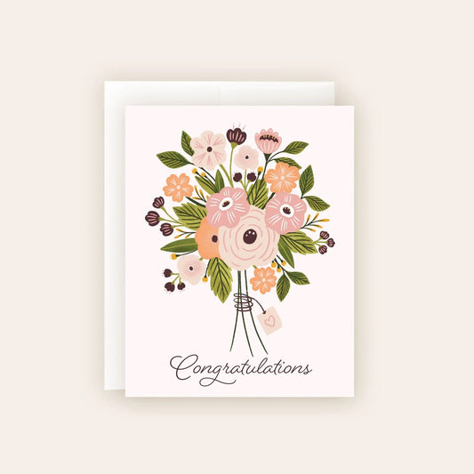 Floral Bouquet Congratulations Card