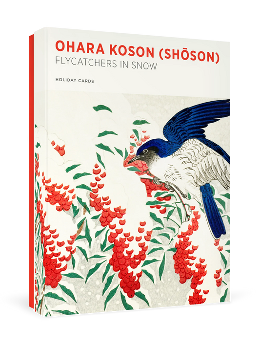 Ohara Koson (Shoson) Flycatchers In Snow Holiday Cards