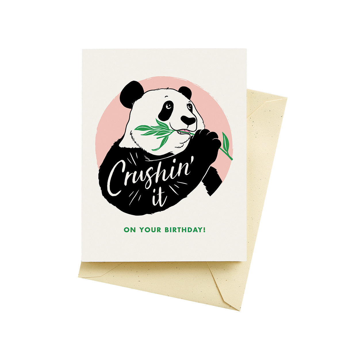 Crushin Panda Birthday Card