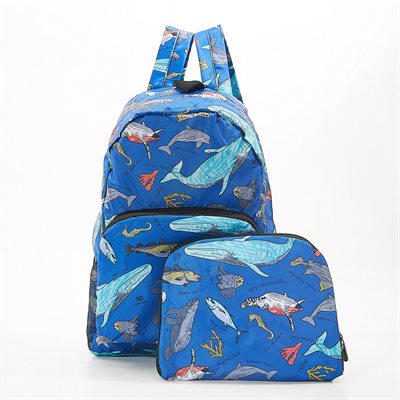 Backpack Blue Marine Creatures