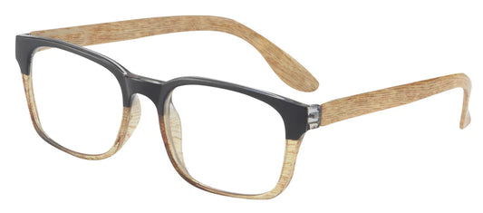 Foster Reading Glasses Blk & Trnslecnt Faux Wood 2.75