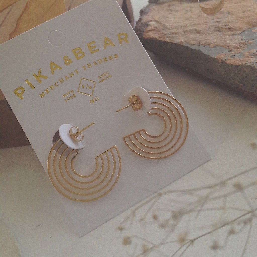 LO-FI Stainless Steel Hoop Earrings Gold