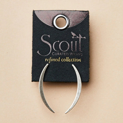 Refined Earring Collection - Gibbous Slice Sterling Silver