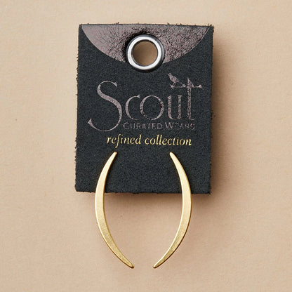 Refined Earring Collection - Gibbous Slice Gold Vermeil