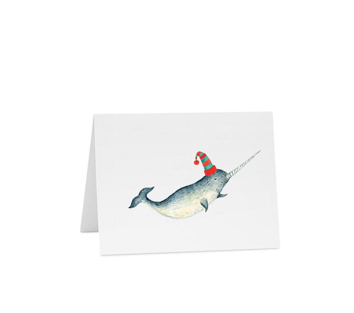 Narwhal Hat Holiday Card