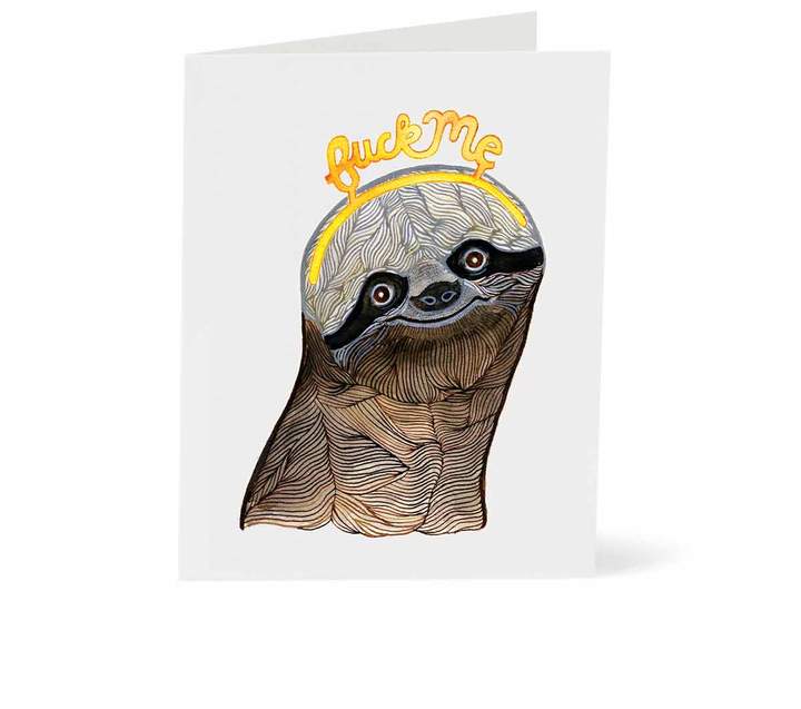 Sloth F*ck Me Card