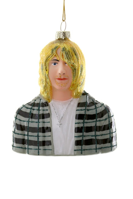 Kurt Cobain Glass Ornament
