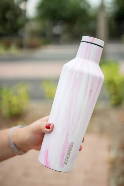 Pink Marble Canteen 16oz