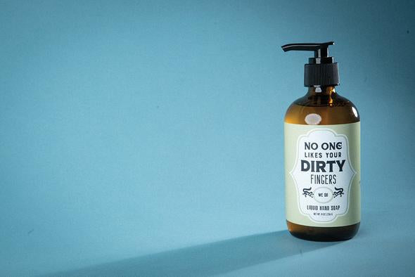 Liquid Hand Soap Dirty Fingers