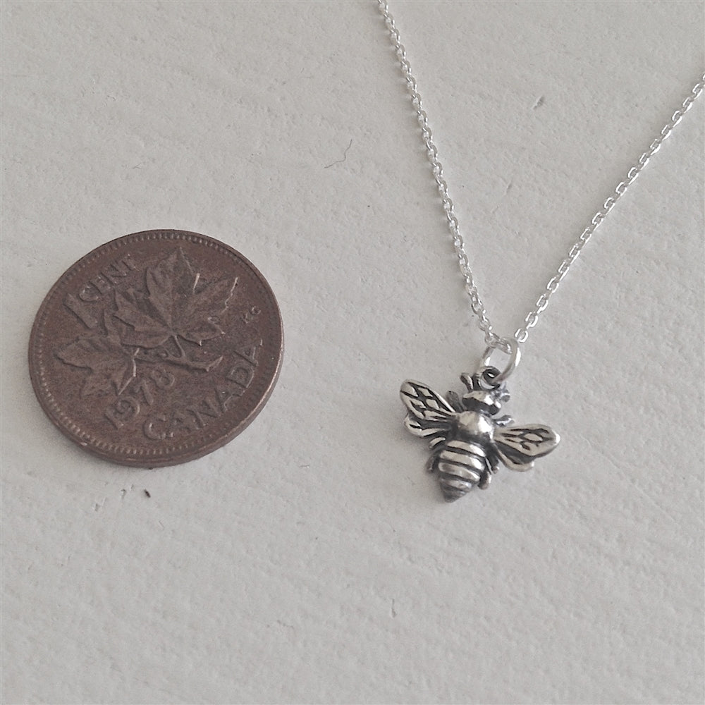Aristaeus Honey Bee Necklace in Sterling Silver