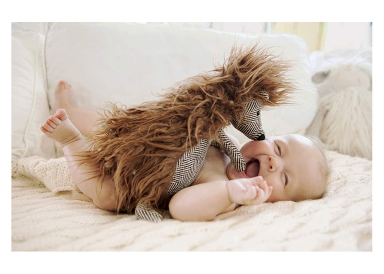 Baby And Hedgehog Plush Card