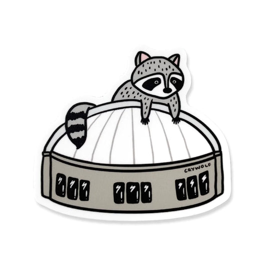 S26 Dome Raccoon Sticker