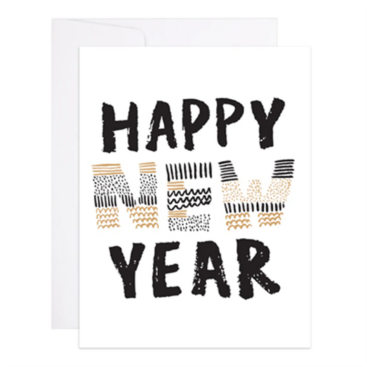 Patterned New Year Card
