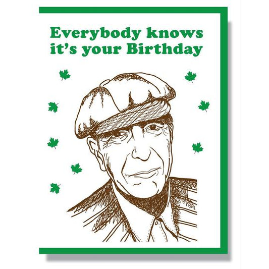 RIP Leonard Cohen Card