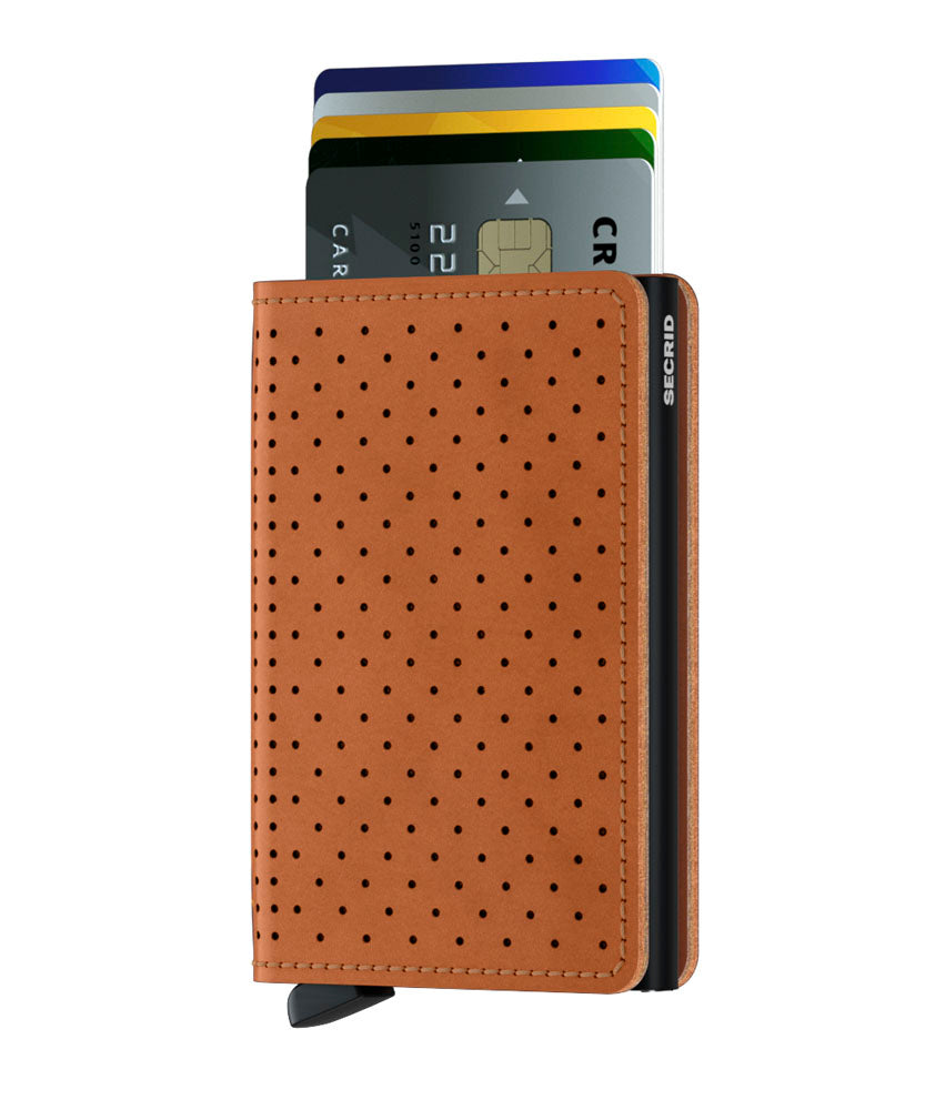 Slimwallet Perforated Cognac