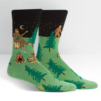 Men’s Crew Socks Sasquatch Camp Out