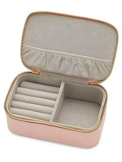 Blush Saffiano Mini Jewellery Box