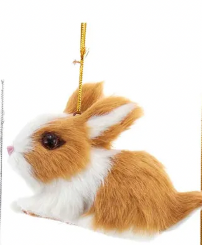 Furry Rabbit Ornament