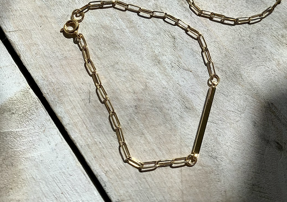 Bar Rectangular Link Bracelet