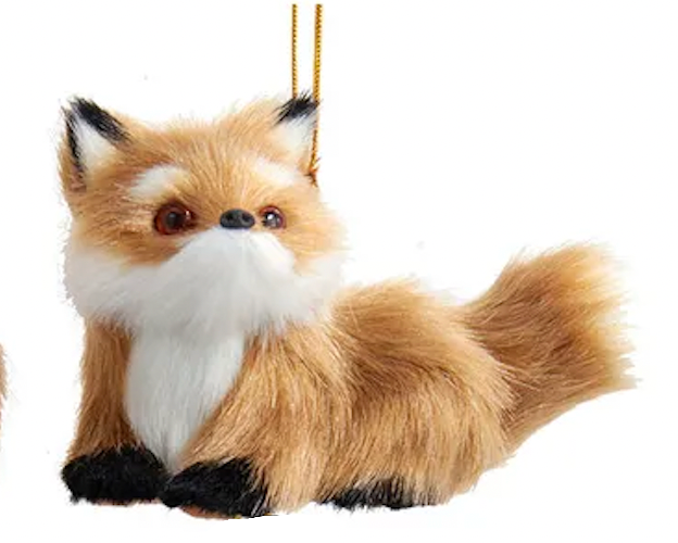 Furry Brown Deer Squirrel Owl Fox Ornament