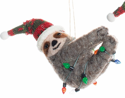 Felt Sloth Ornament