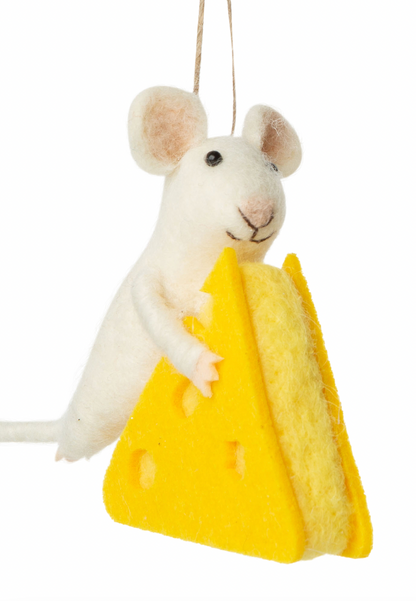 Felt Mouse Who Got The Cheese Ornament