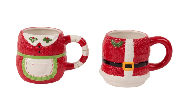 Mr & Mrs Clause Mug Set