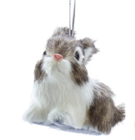 Furry Bunny Ornament