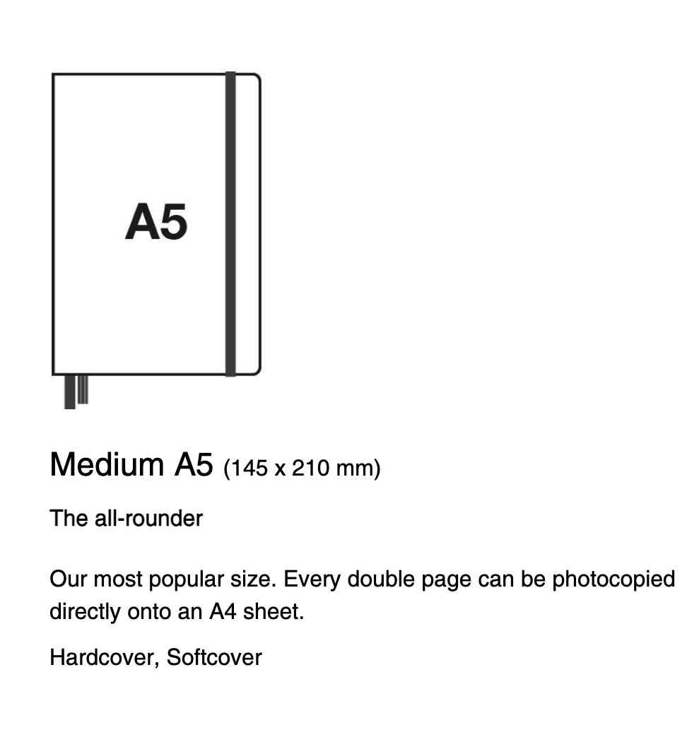 Black Medium A5 Softcover Notebook