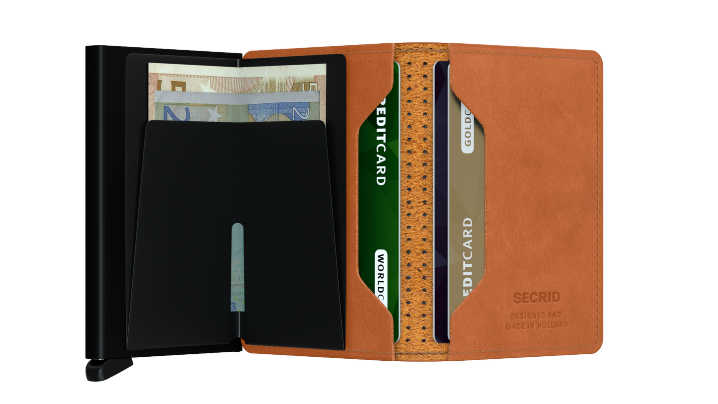 Slimwallet Perforated Cognac