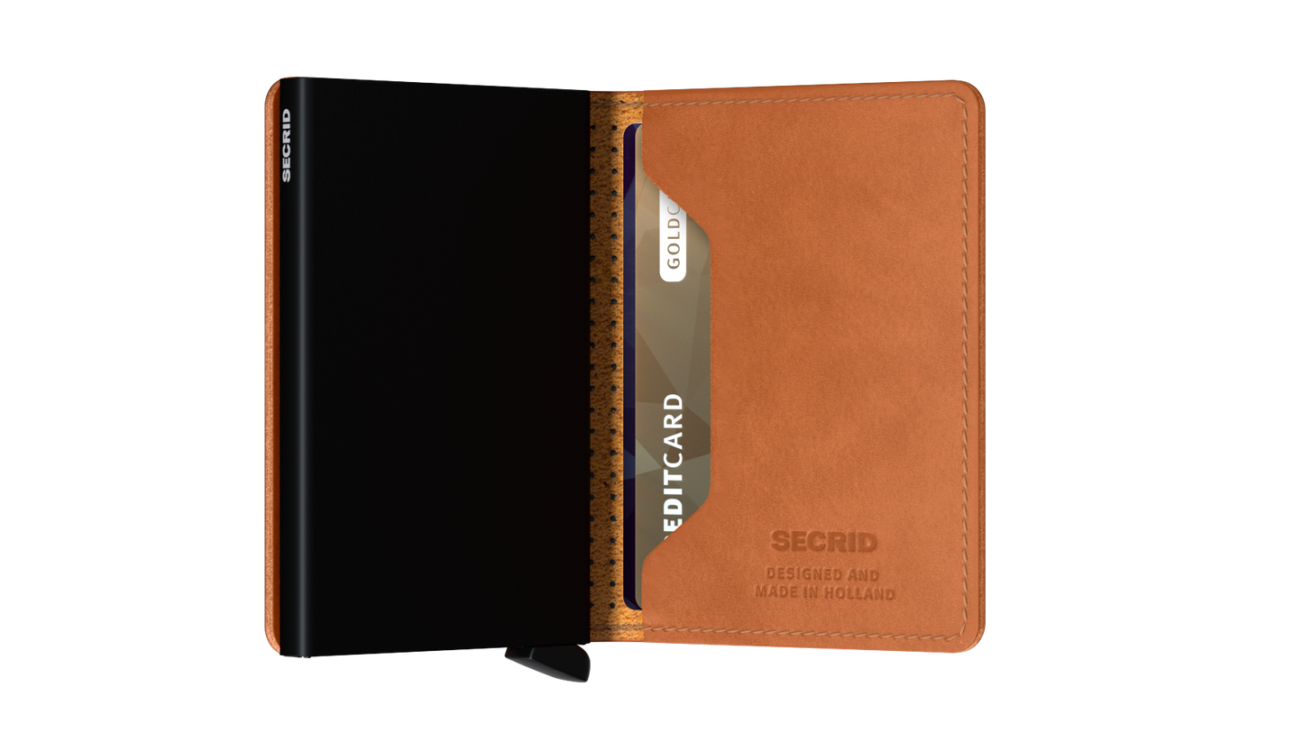 Slimwallet Perforated Cognac