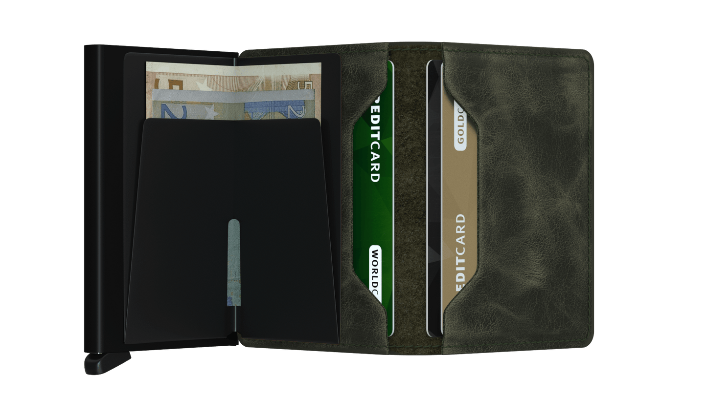 Slimwallet Vintage Olive Black