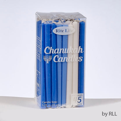 Deluxe Chanukah Blue & White Candles