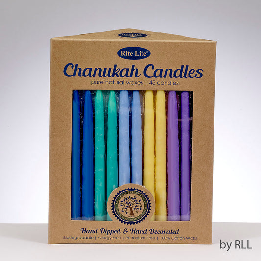 Premium Chanukah Rainbow Tri Colours Candles