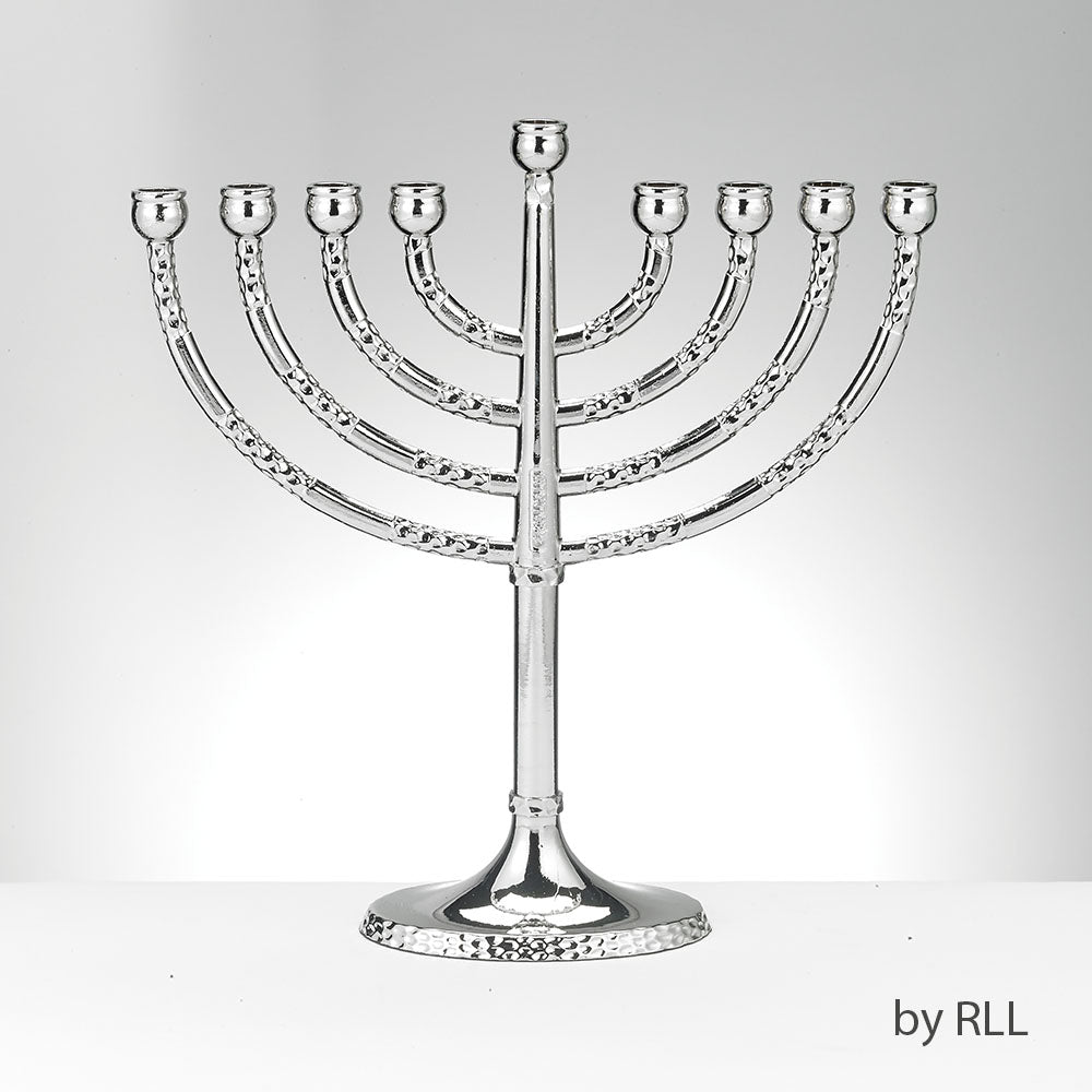 Classic Elegance Menorah With Hammered Accents