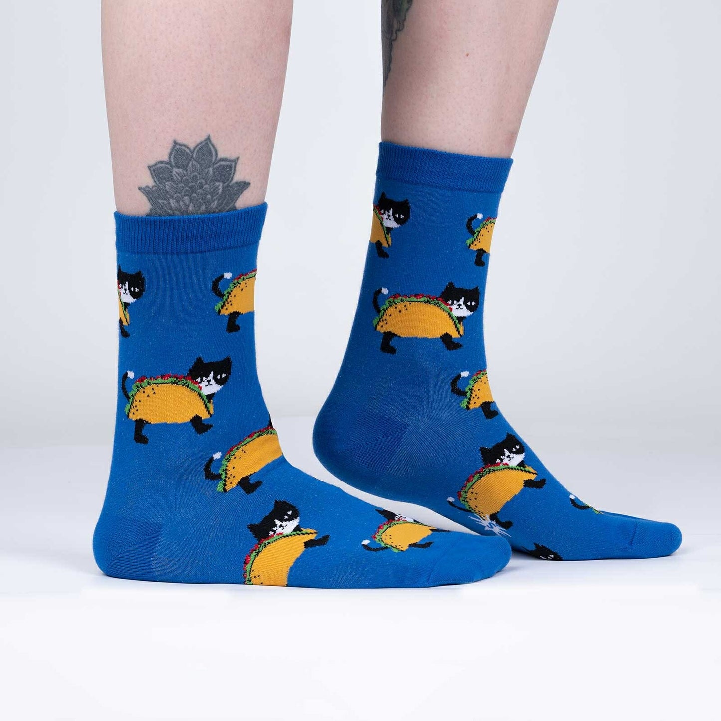 Women's Crew Socks Let'S Taco 'Bout Cats