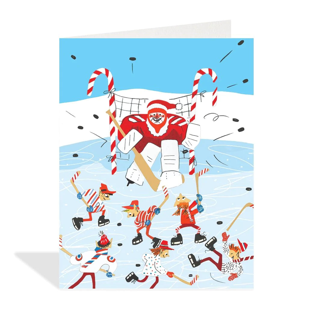 Ice Hockey Christmas Card