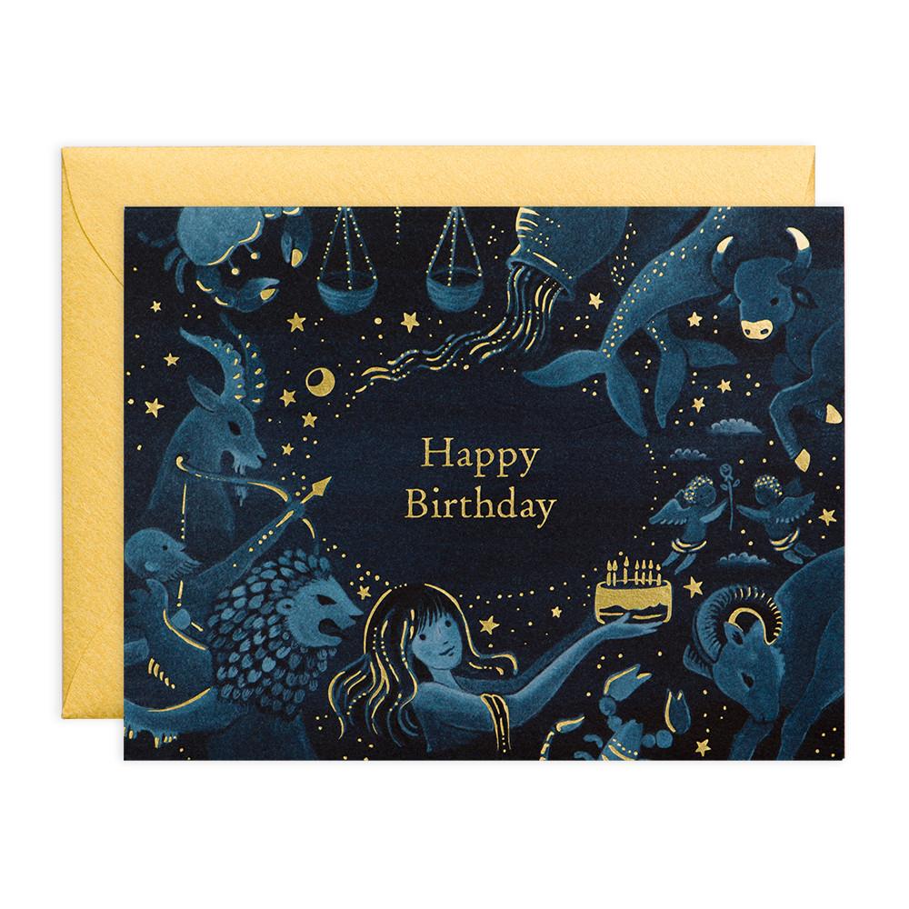 Zodiac Birthday Card