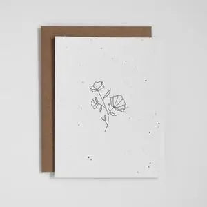 Floral 3 Plantable Greeting Card