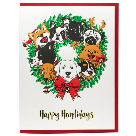 Happy Howlidays Dog Card