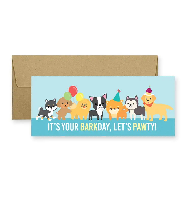 Barkday Pawty Birthday Greeting Card