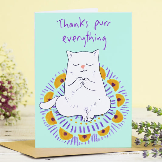 Yoga Cat Thank You Card
