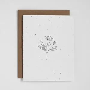 Floral 1 Plantable Greeting Card