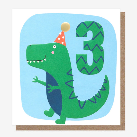 Crocodile 3rd Birthday Card