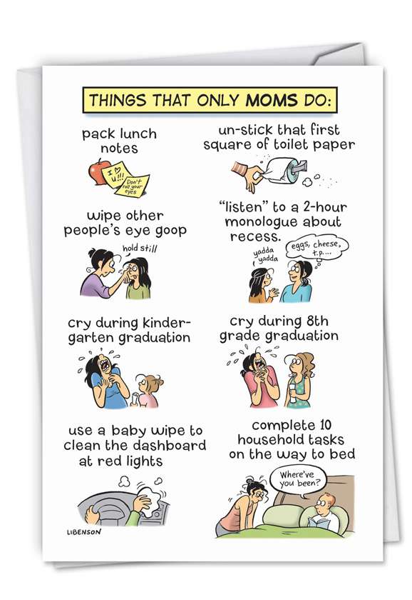 Things Only Moms Do Mother's Day Card