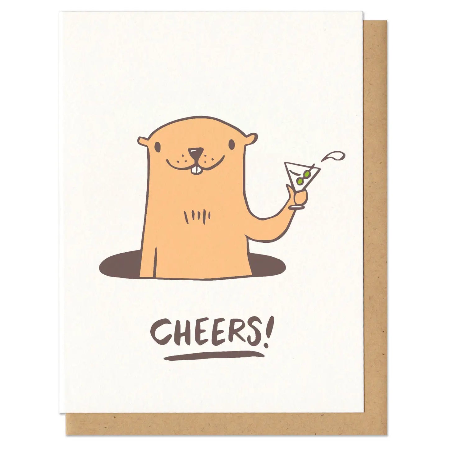 Cheers Groundhog Greeting Card
