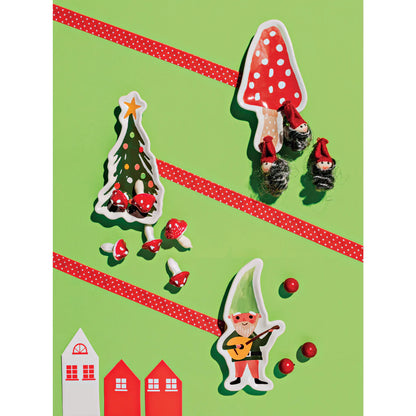 Shaped Dish Gnome For Holidays Set of 3