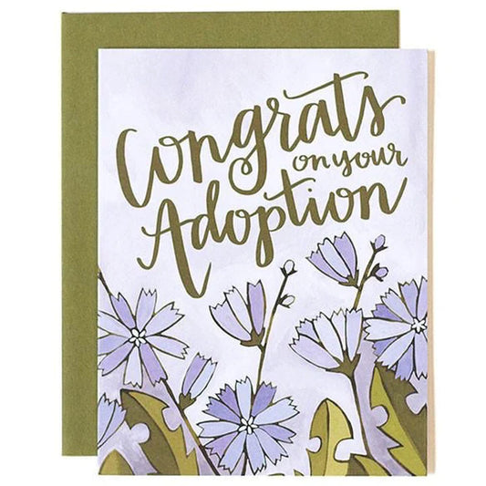 Congrats On Your Adoption Hand Painted New Baby Card