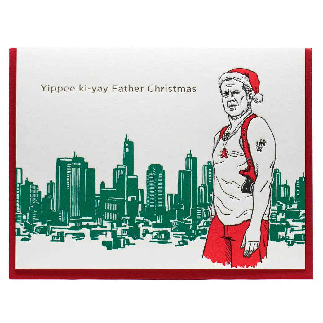 Father Christmas Die Hard Throwback Card
